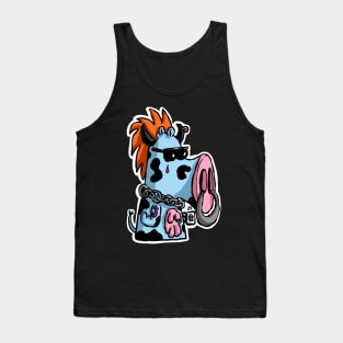 Funny Music Punk Rock Cow Tank Top